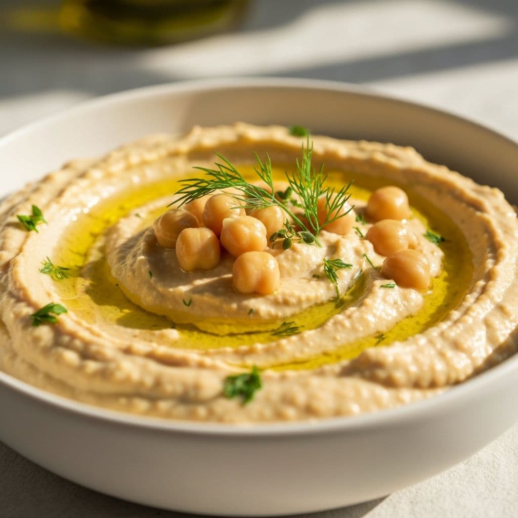 حمص بالطحينة الكريمي