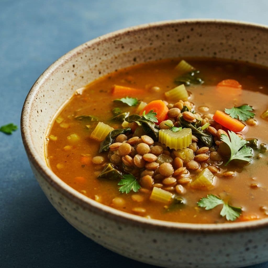 شوربة العدس بالخضار