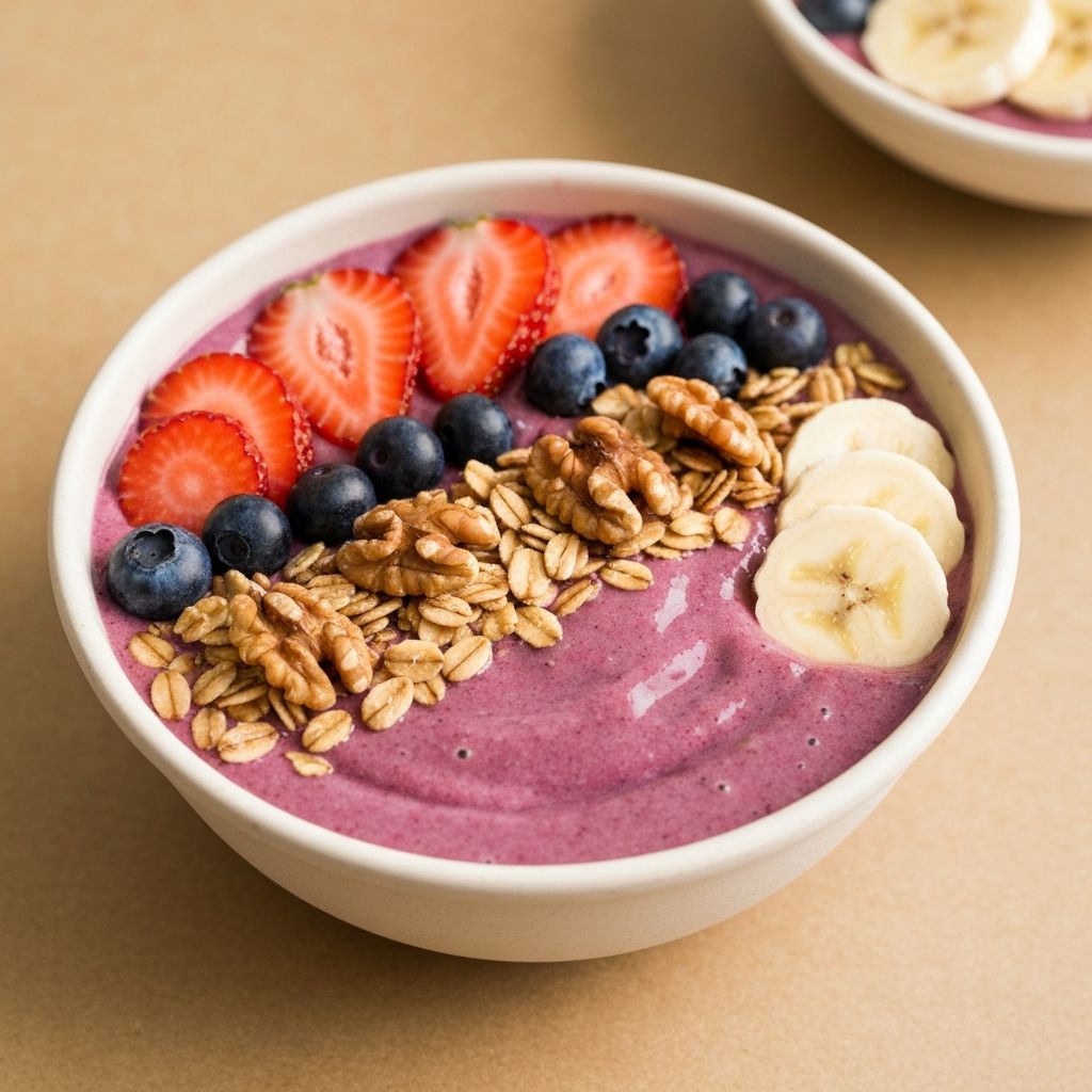 سموذي بول بالتوت والموز