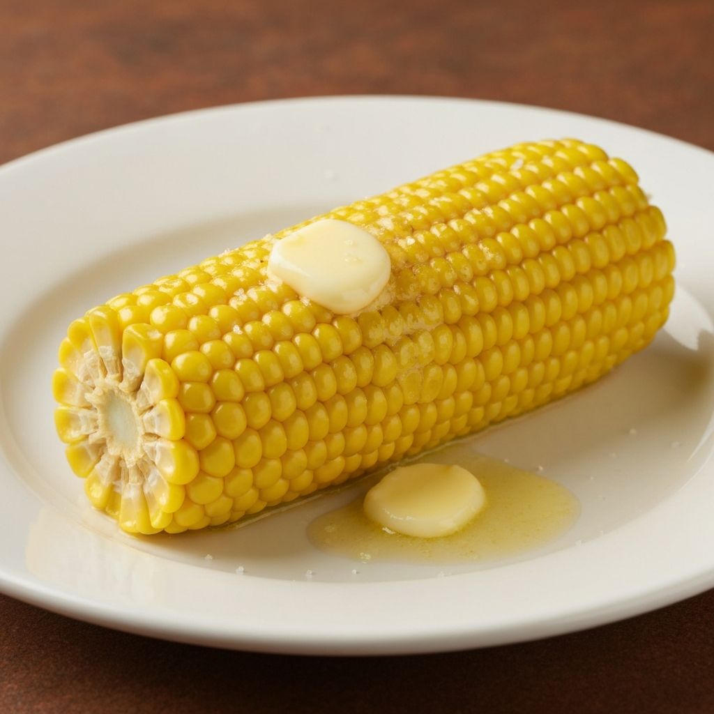 ذرة مسلوقة بالزبدة