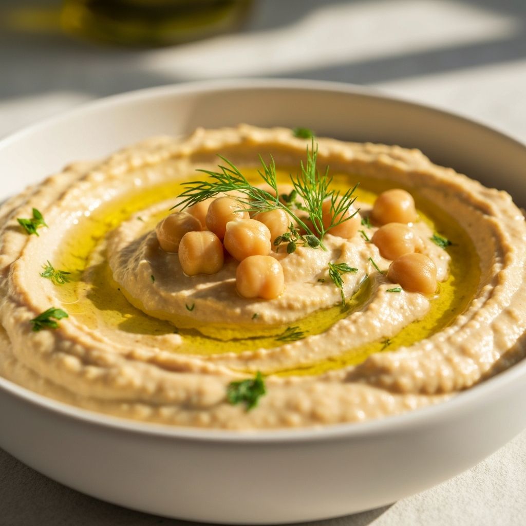 حمص بالطحينة الكريمي